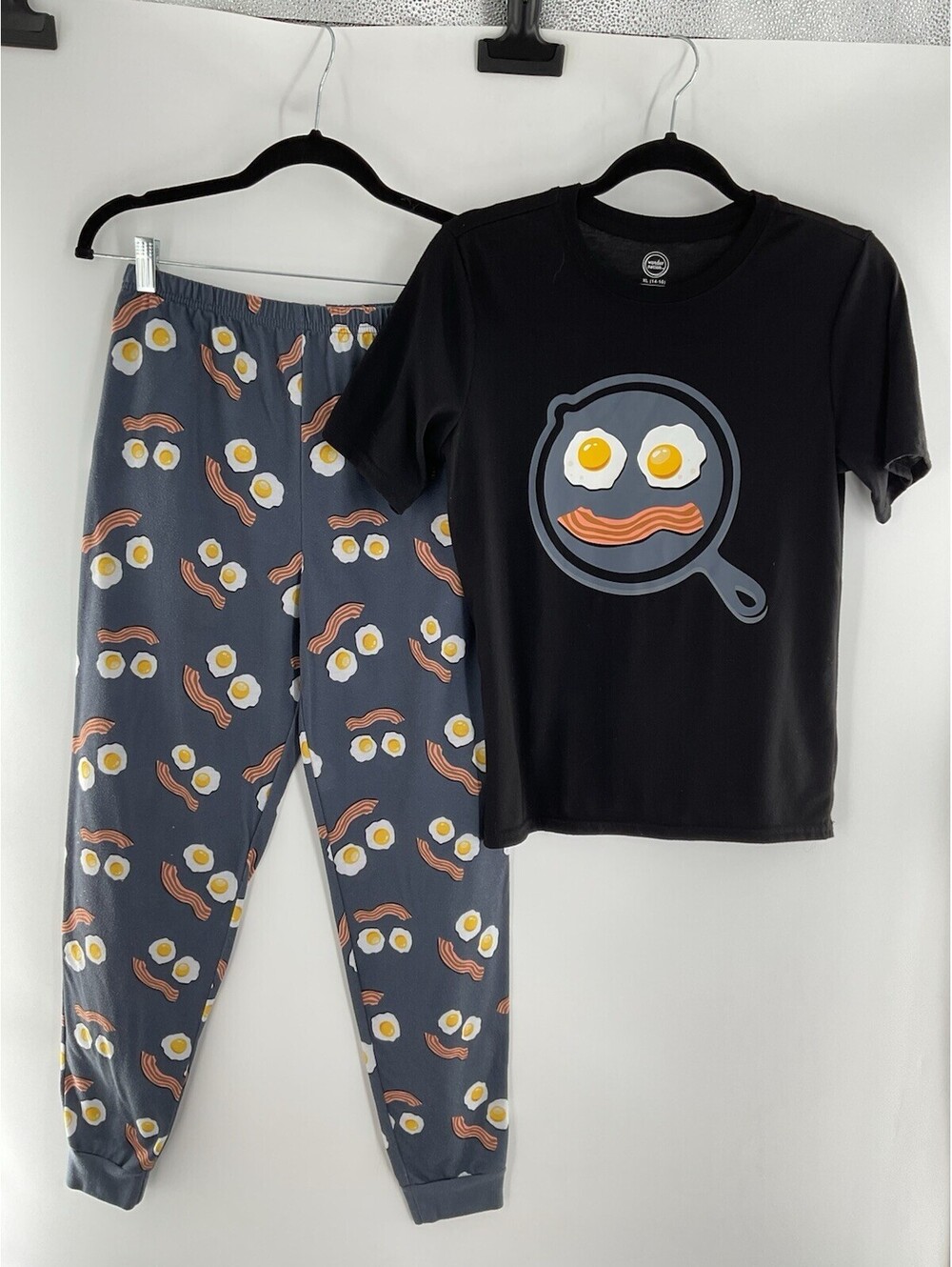 Wonder Nation Boys Size XL 14 16 Bacon And Eggs Theme Pajama Set 145
